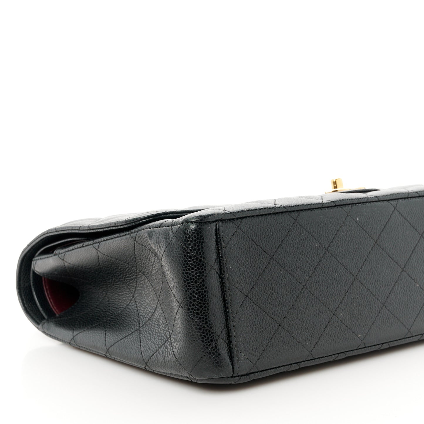 Caviar Quilted Maxi Double Flap Black