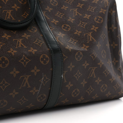 Louis Vuitton LOUIS VUITTON Monogram Macassar Keepall Bandouliere 55 10 of 10
