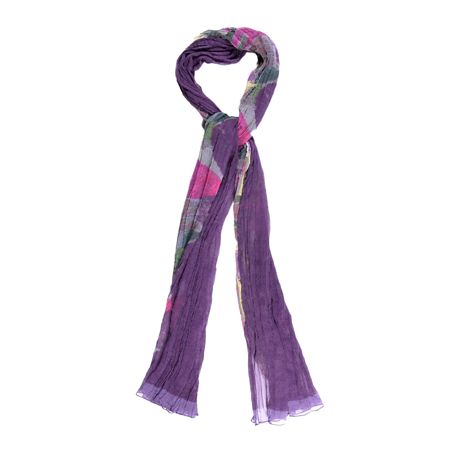Silk Scarf Purple Multicolor