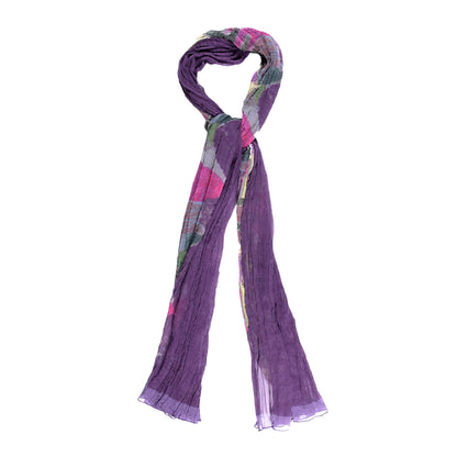 Chanel Silk Scarf Purple Multicolor 1 of 3