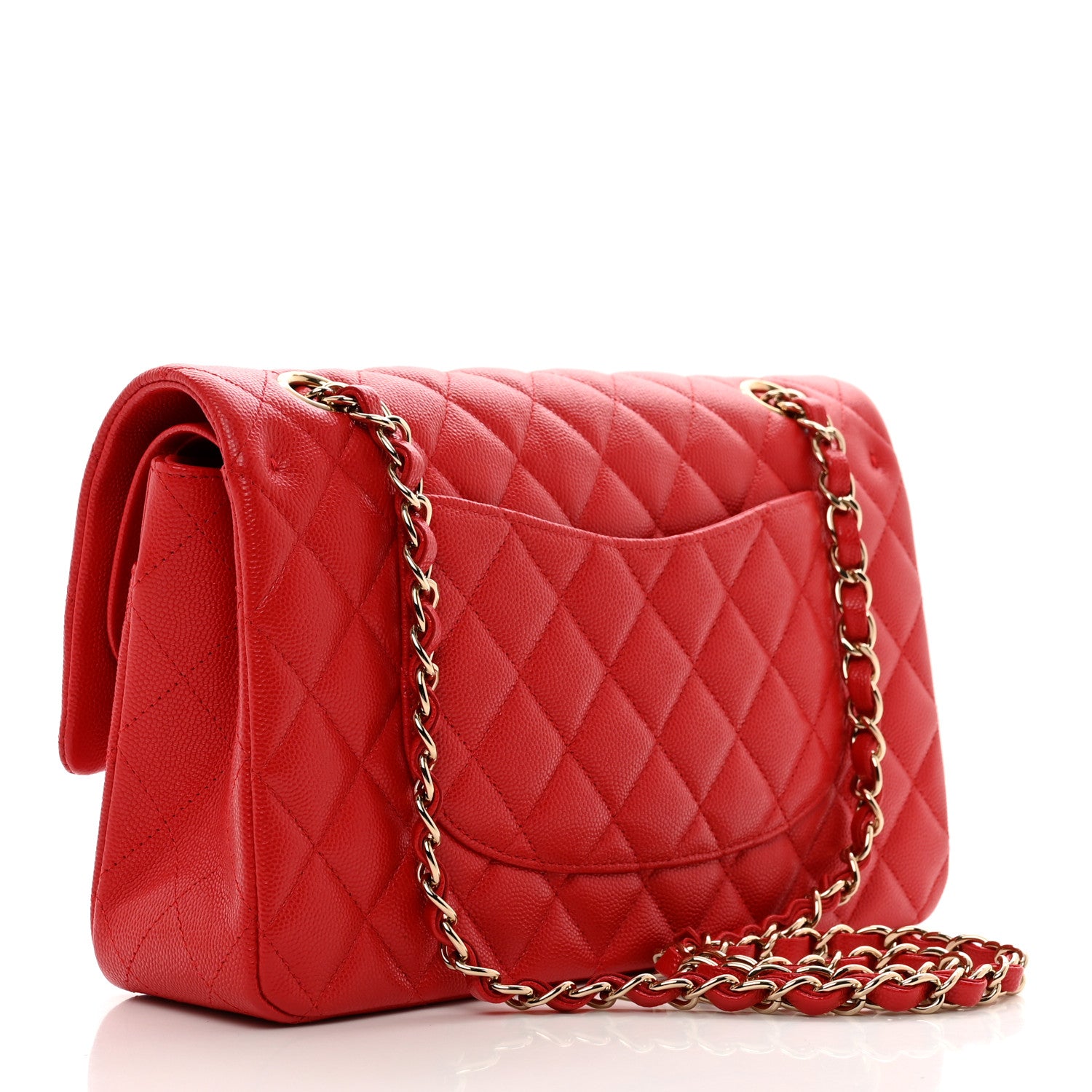 Chanel Caviar Quilted Medium Double Flap Red 3 of 10
