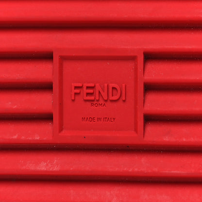 Fendi PVC Logo Mens Slide Sandals 10 Rosso 7 of 8