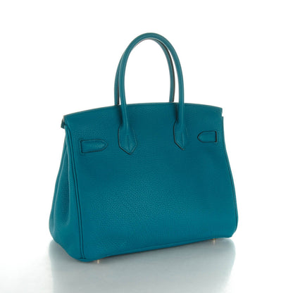 Hermes Taurillon Clemence Birkin 30 Cobalt 4 of 26