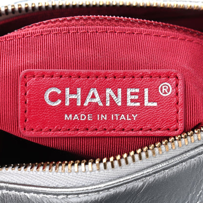 Chanel Metallic Aged Calfskin Quilted Small Gabrielle Hobo Silver 5 of 12