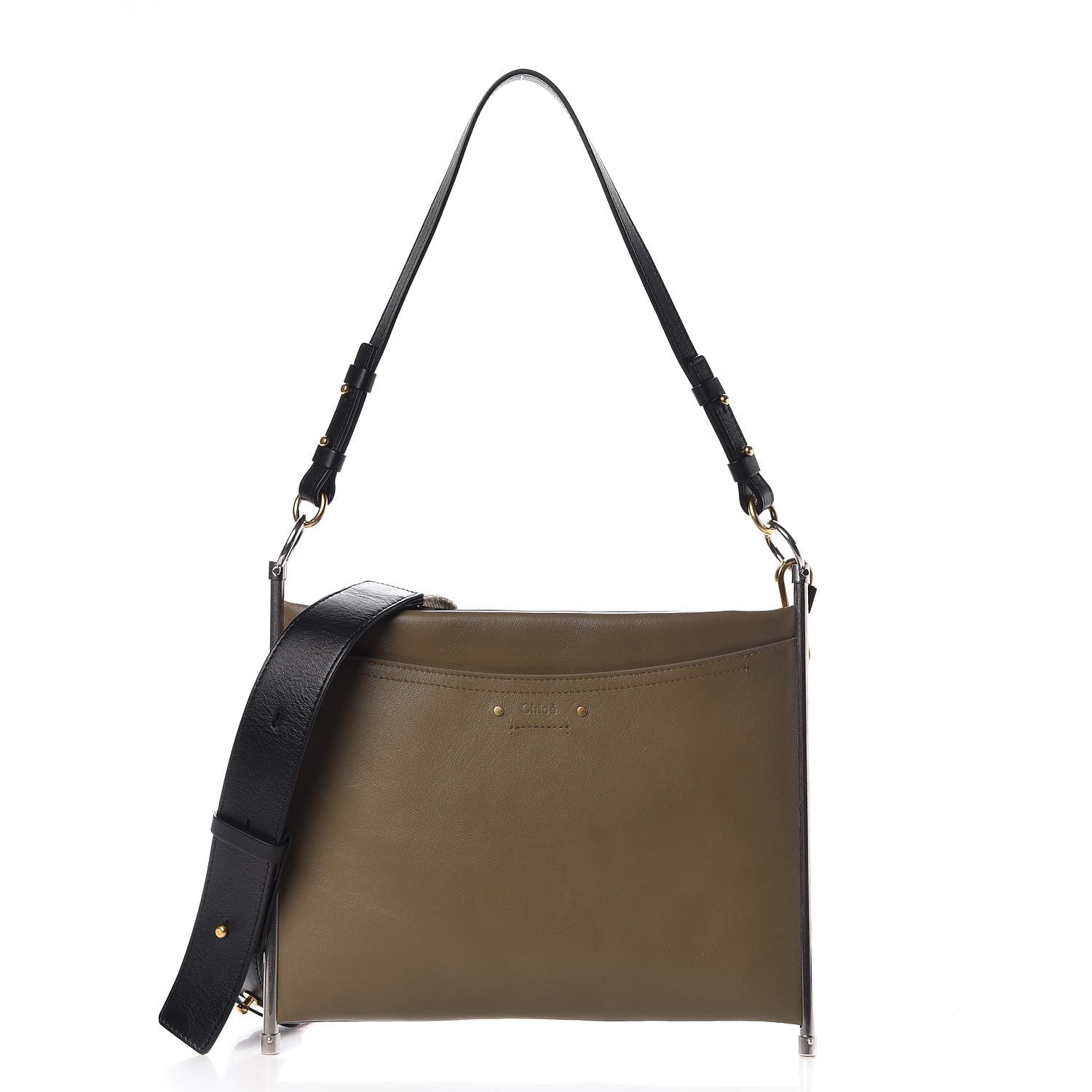 Chloe Smooth Calfskin Medium Roy Clutch Merino Grey 1 of 7