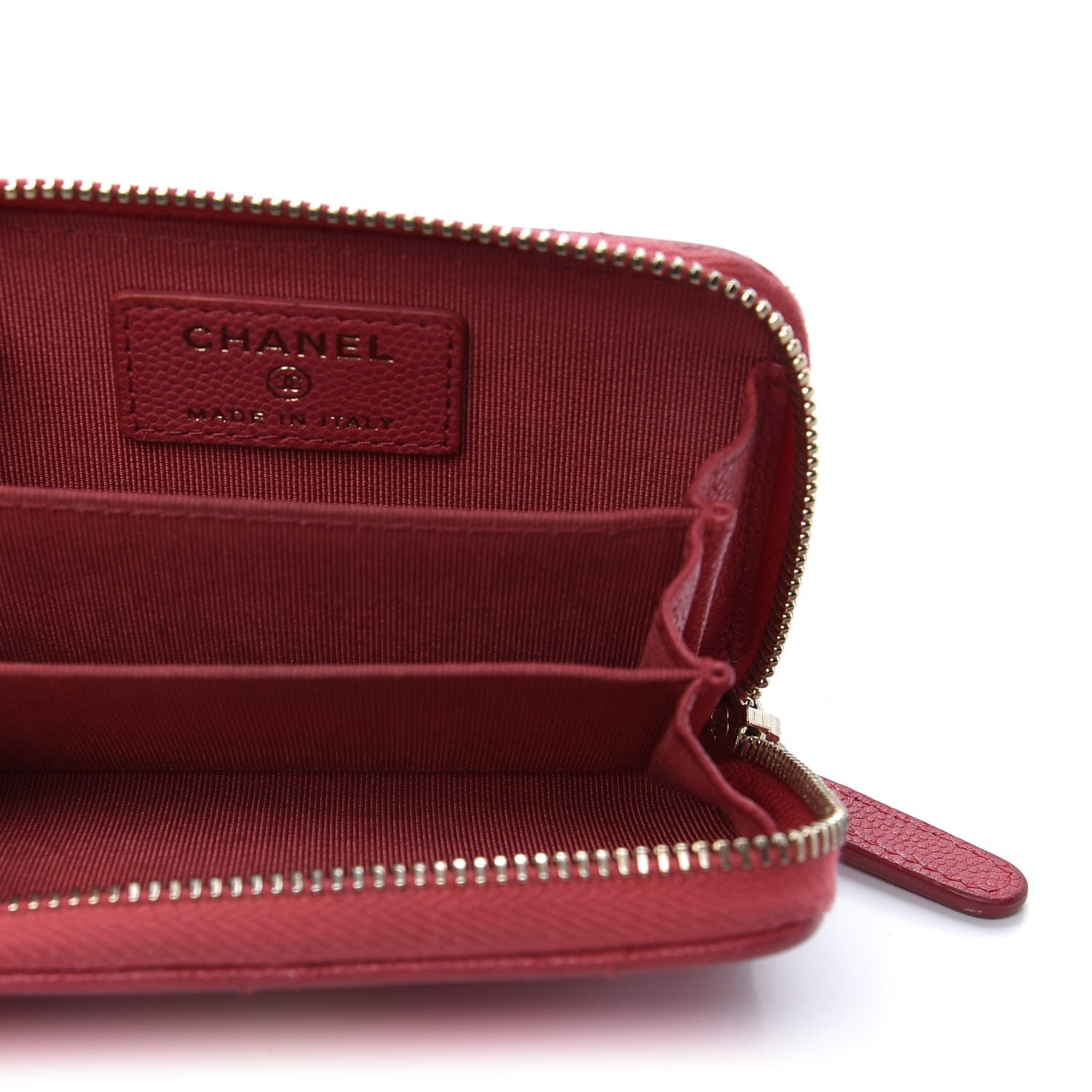 Chanel Caviar Quilted Zip Coin Purse Dark Pink 5 of 8