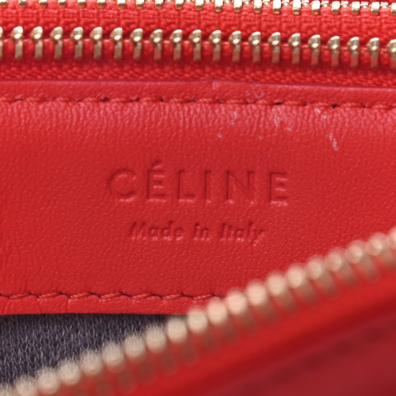 Celine Lambskin Small Trio Crossbody Bag Red 8 of 8