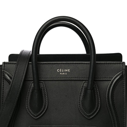 Celine Smooth Calfskin Nano Luggage Black 8 of 16