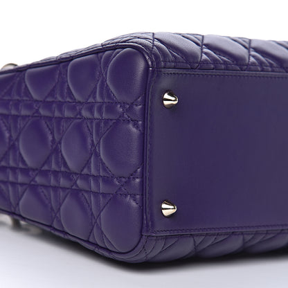 Christian Dior Lambskin Cannage Medium Lady Dior Purple 9 of 11