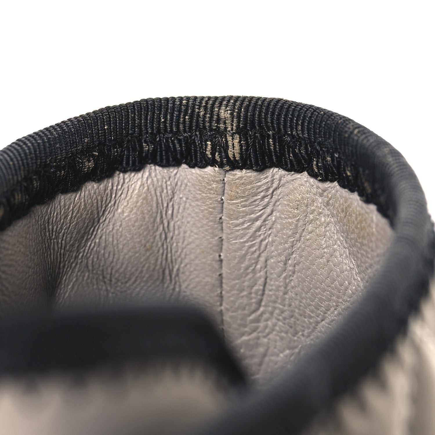 Chanel Fabric Grosgrain Lambskin Quilted Lace Up Combat Boot 36 Gray 11 of 11