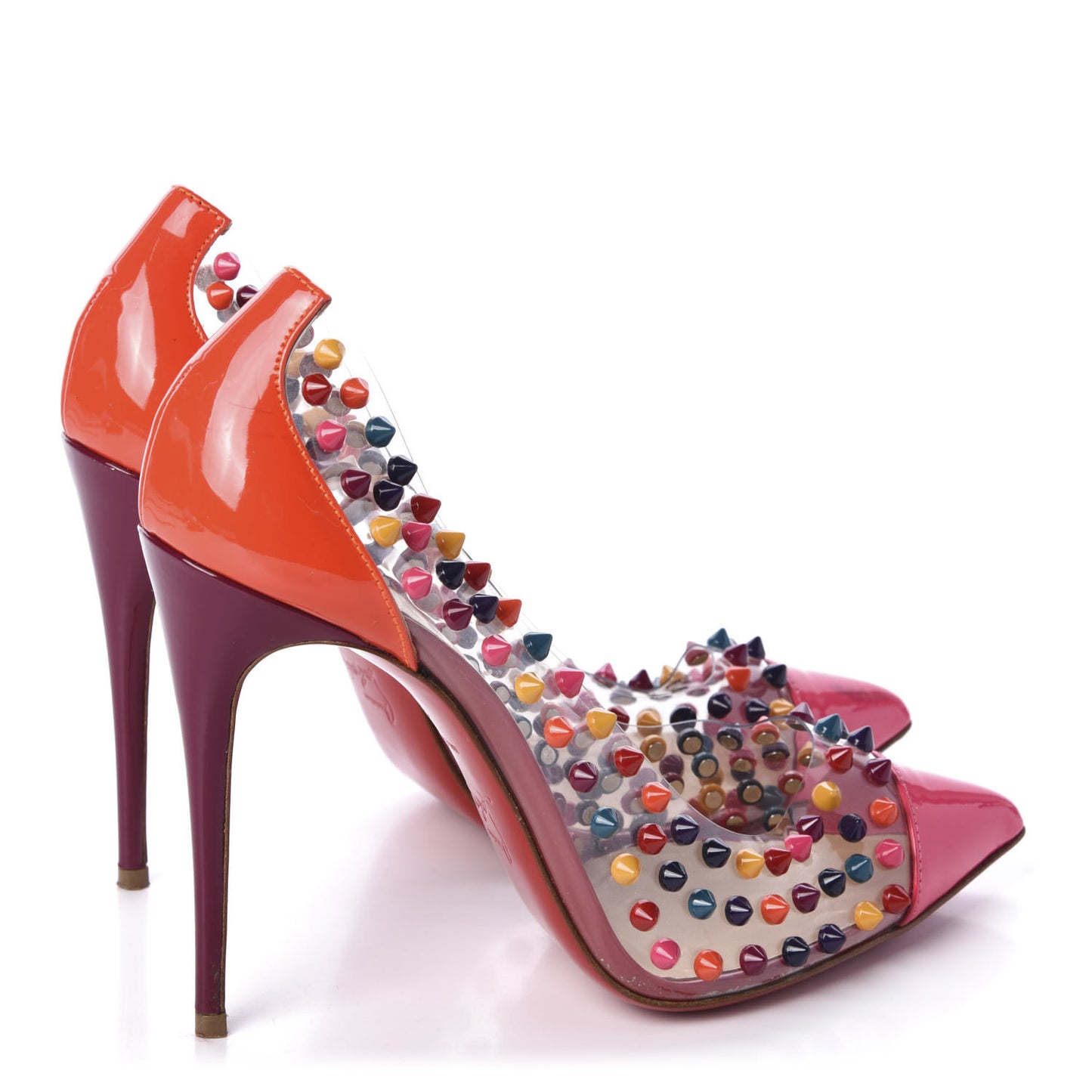 Patent PVC Spike Me 100 Pumps 38 Pinky