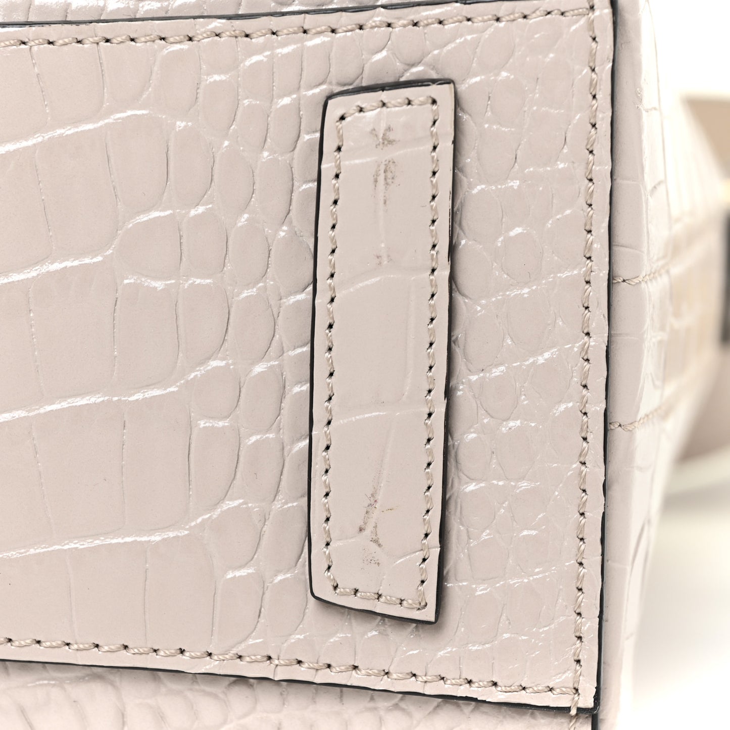 Calfskin Crocodile Embossed Mini Antigona Dune