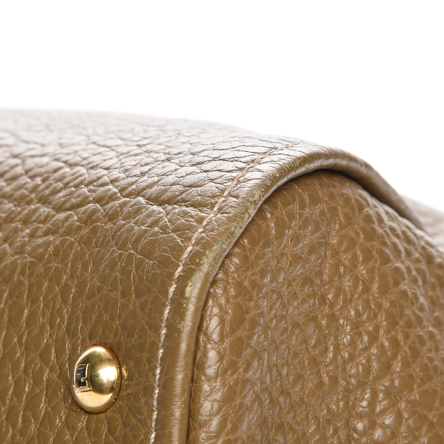 Pebbled Calfskin Large Chameleon Tote Brown