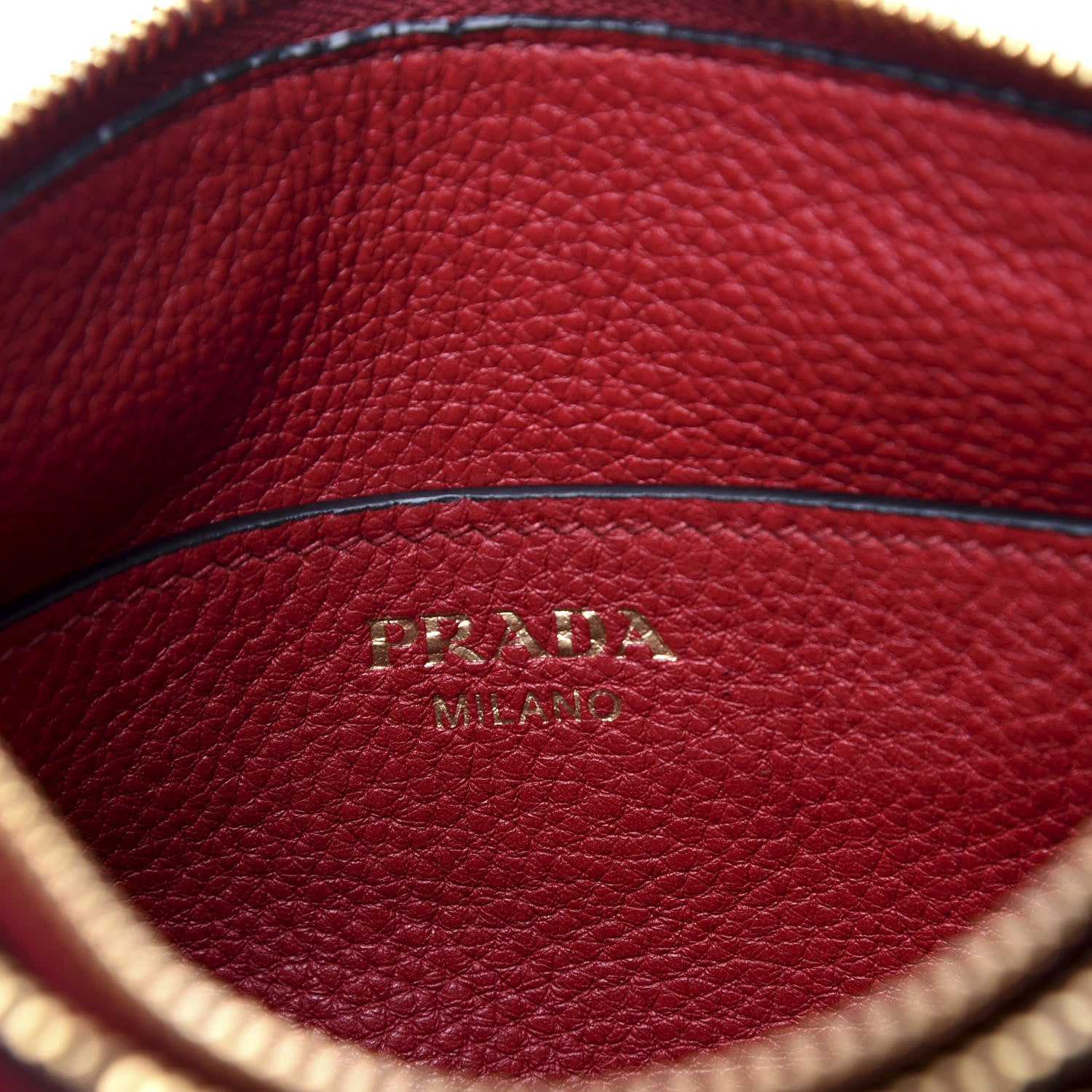 Prada Vitello Daino Double Zip Crossbody Bag Rosso 10 of 11