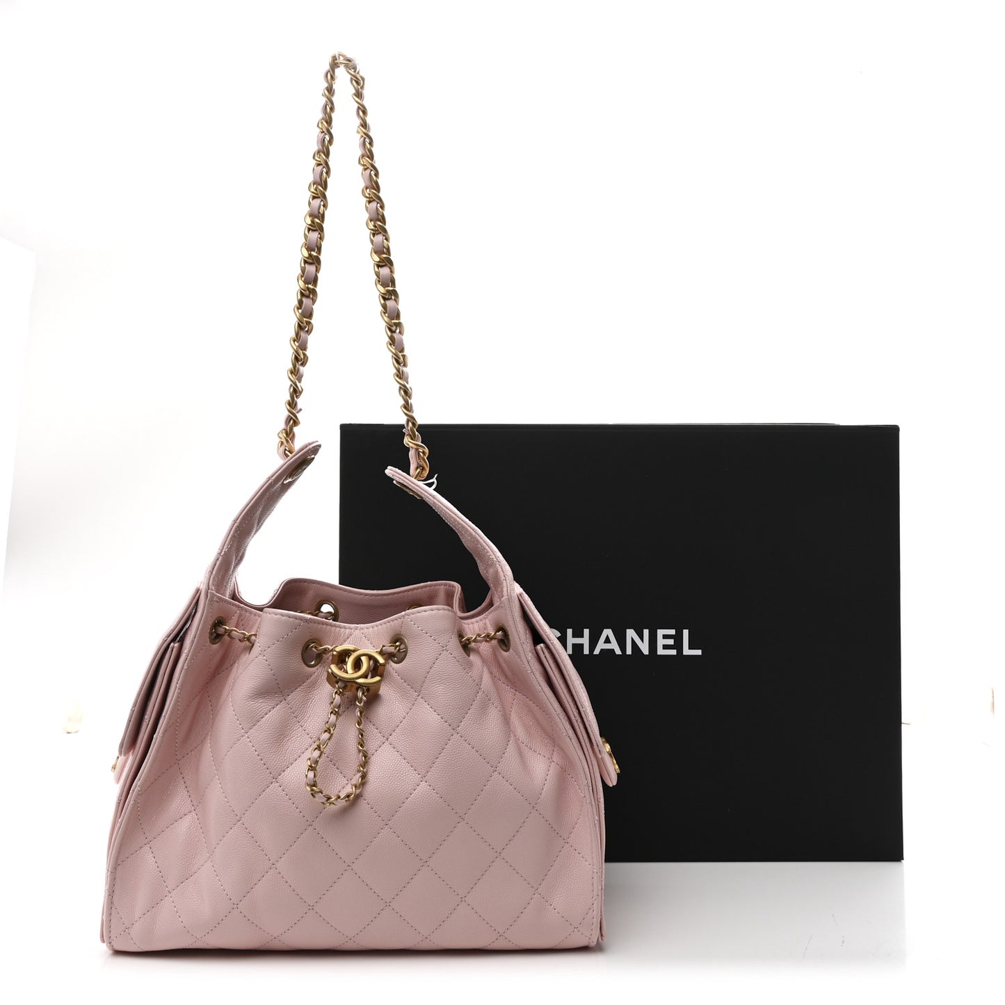 Caviar Quilted Small Chanel 25 Handbag Light Pink