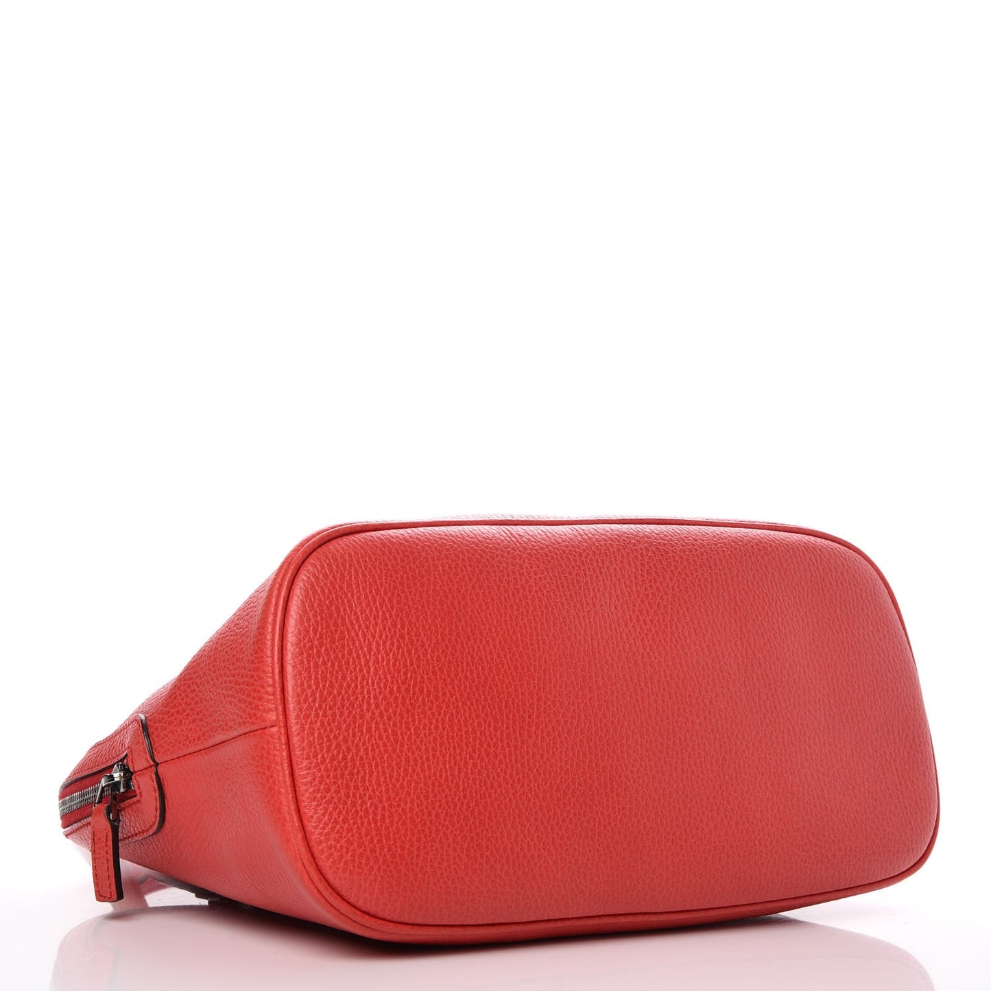 Dollar Calfskin Medium Dome Bag Sporting Red