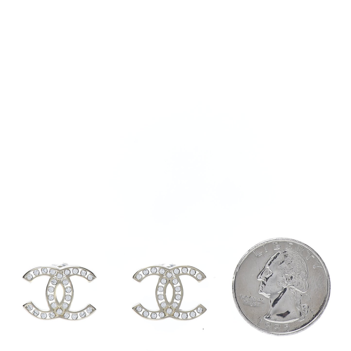 Crystal CC Large Earrings Gold