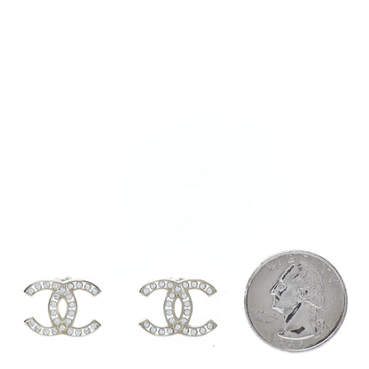 Chanel Crystal CC Large Earrings Gold 2 of 5