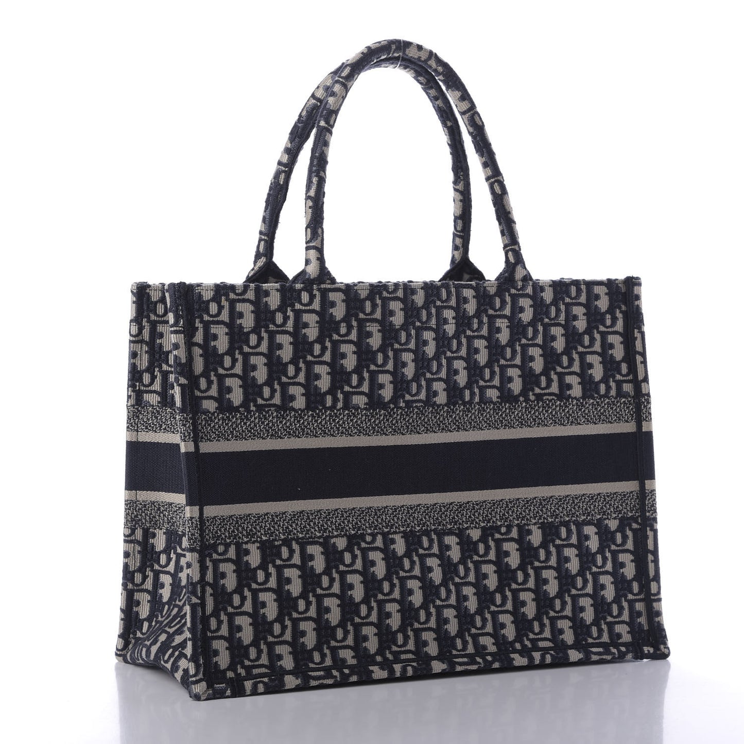 Oblique Medium Book Tote Blue Multicolor