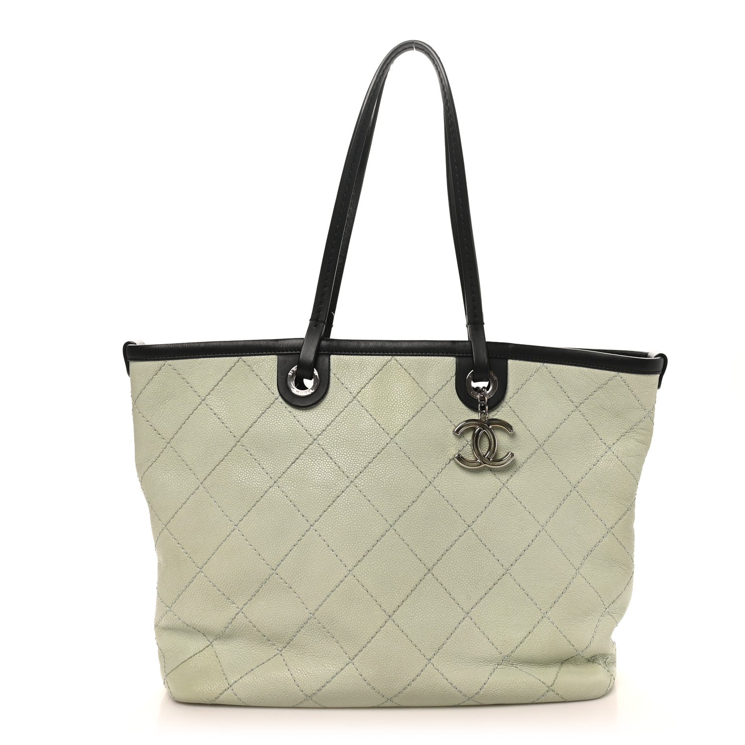 Chanel Grained Calfskin Shopping Fever Tote Green 1 of 11