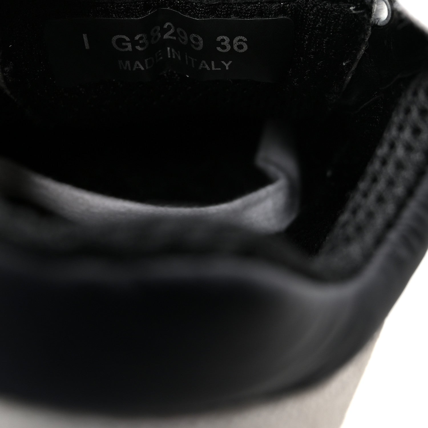 Chanel Mesh Suede Calfskin Grained Calfskin Womens CC Sneakers 36 White Black 9 of 9