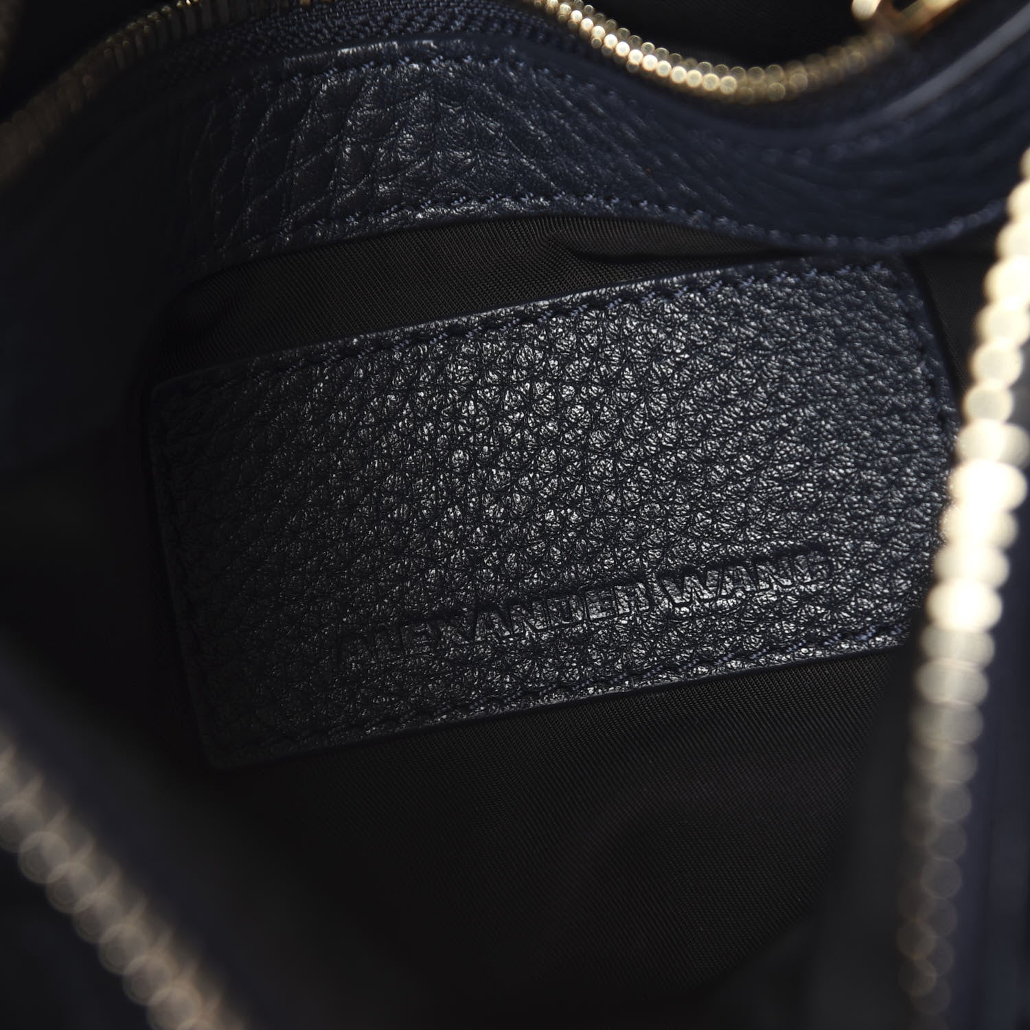 Alexander Wang Pebbled Lambskin Rocco Navy Pale Gold Hardware 8 of 9