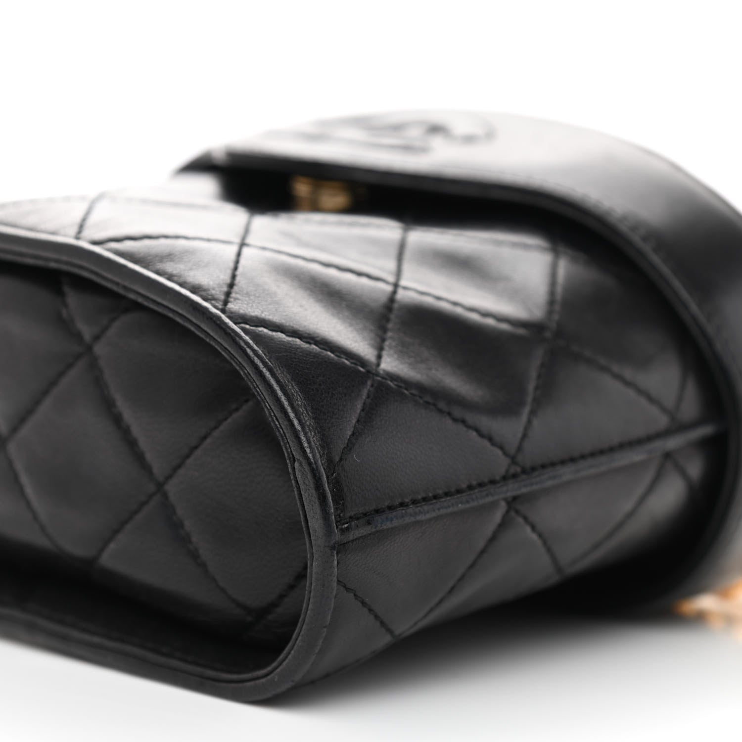Chanel Lambskin Quilted Small Tassel Shoulder Bag Black 11 of 13