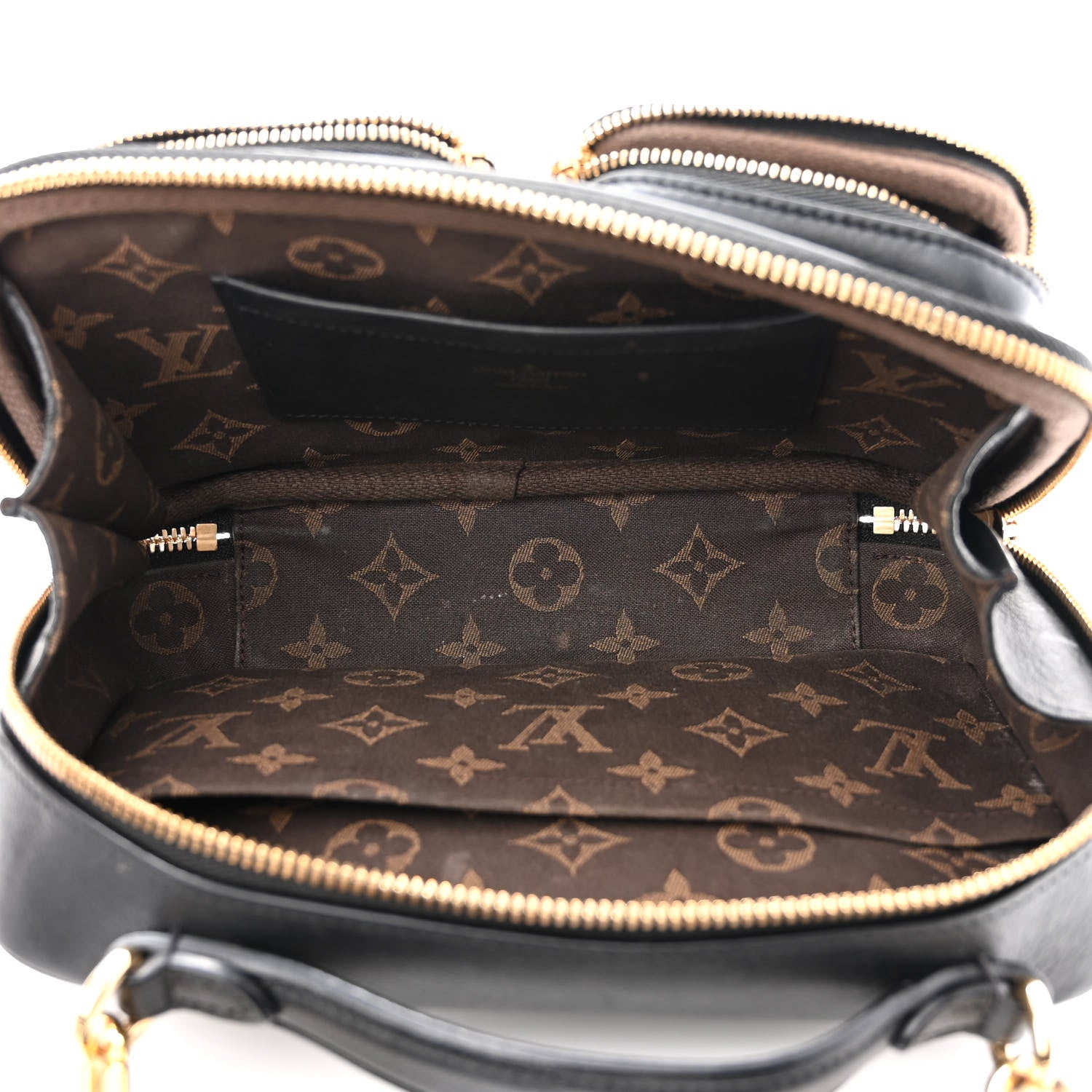 Louis Vuitton Calfskin Monogram Embossed Utility Crossbody Black 5 of 12