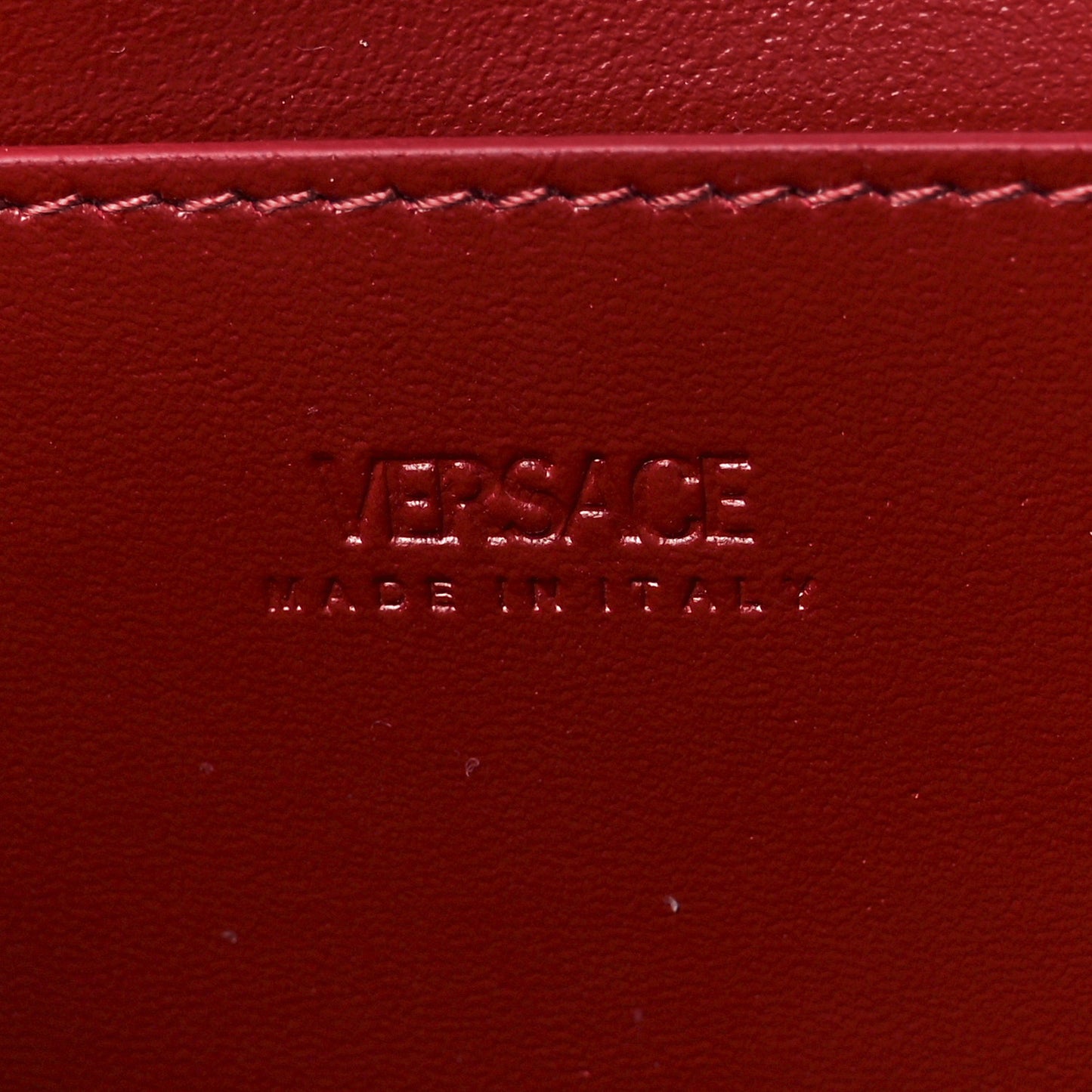 Calfskin Large Greca Goddess Clutch Red