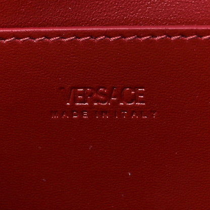 Versace Calfskin Large Greca Goddess Clutch Red 6 of 12