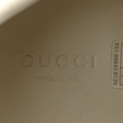 Gucci Calfskin Interlocking G Perforated Womens Ace Sneakers 37.5 White Grey Sky 6 of 12