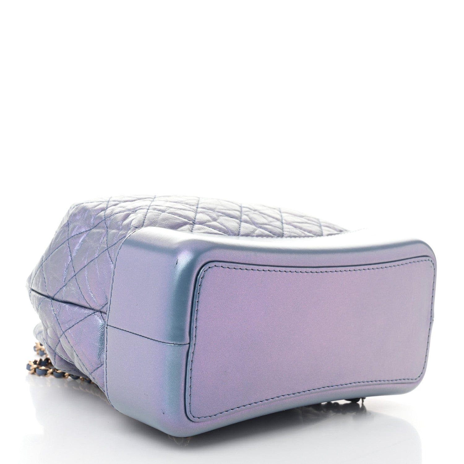 Chanel Iridescent Lambskin Calfskin Quilted Gabrielle Backpack Light Purple 4 of 11