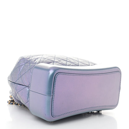 Chanel Iridescent Lambskin Calfskin Quilted Gabrielle Backpack Light Purple 4 of 11