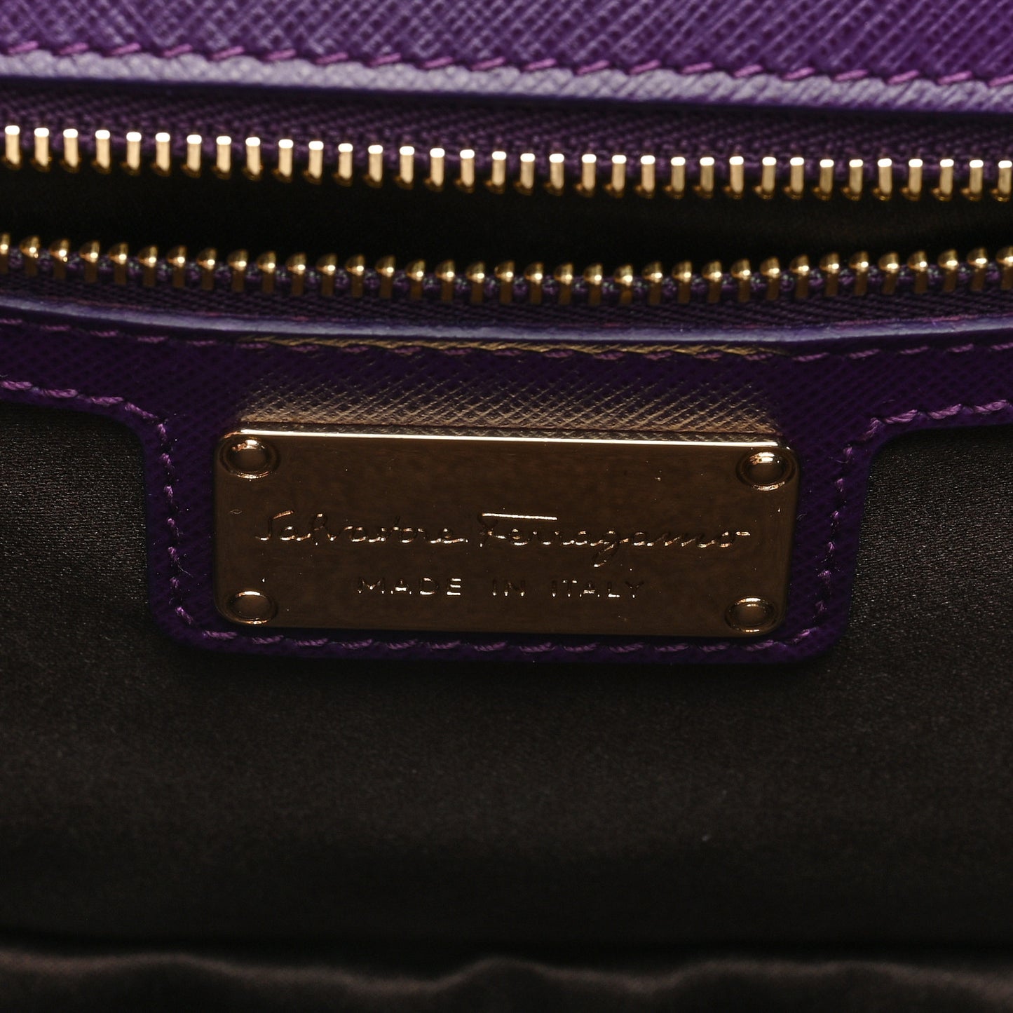 Printed Calfskin Vara Bow Chain Flap Crossbody Purple