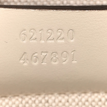 Gucci Boarded Plutone Calfskin Small Horsebit 1955 Top Handle Bag Mystic White 6 of 8
