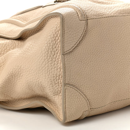 Celine Drummed Calfskin Mini Luggage Dune 6 of 7