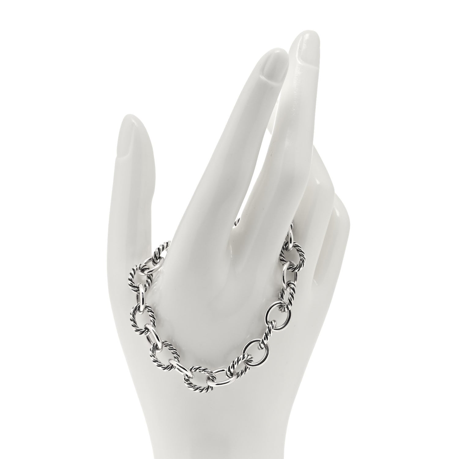 David Yurman Sterling Silver 10mm Medium Oval Link Bracelet 2 of 4