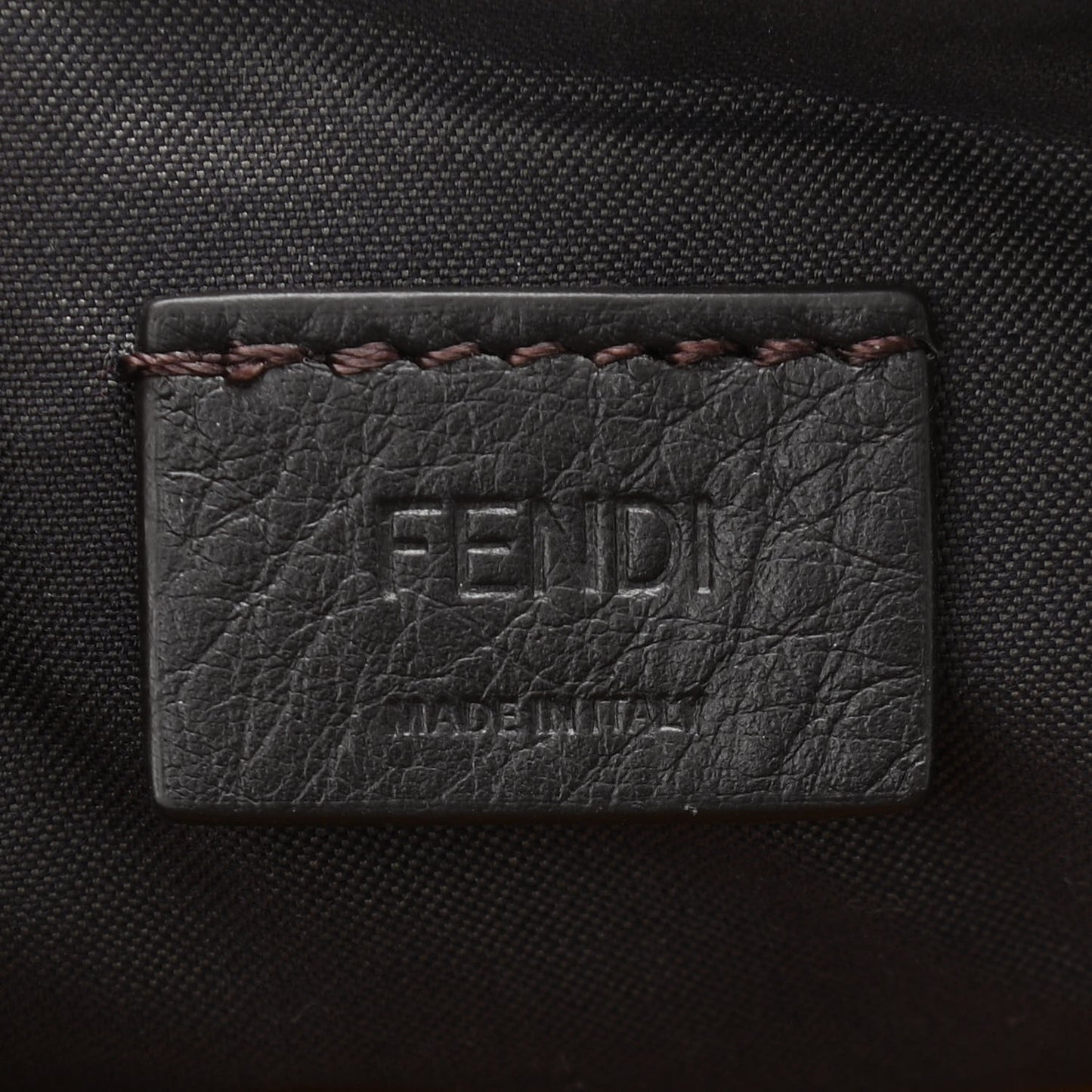 Velvet FF Embossed Hip Belt Baguette Bag Caramel