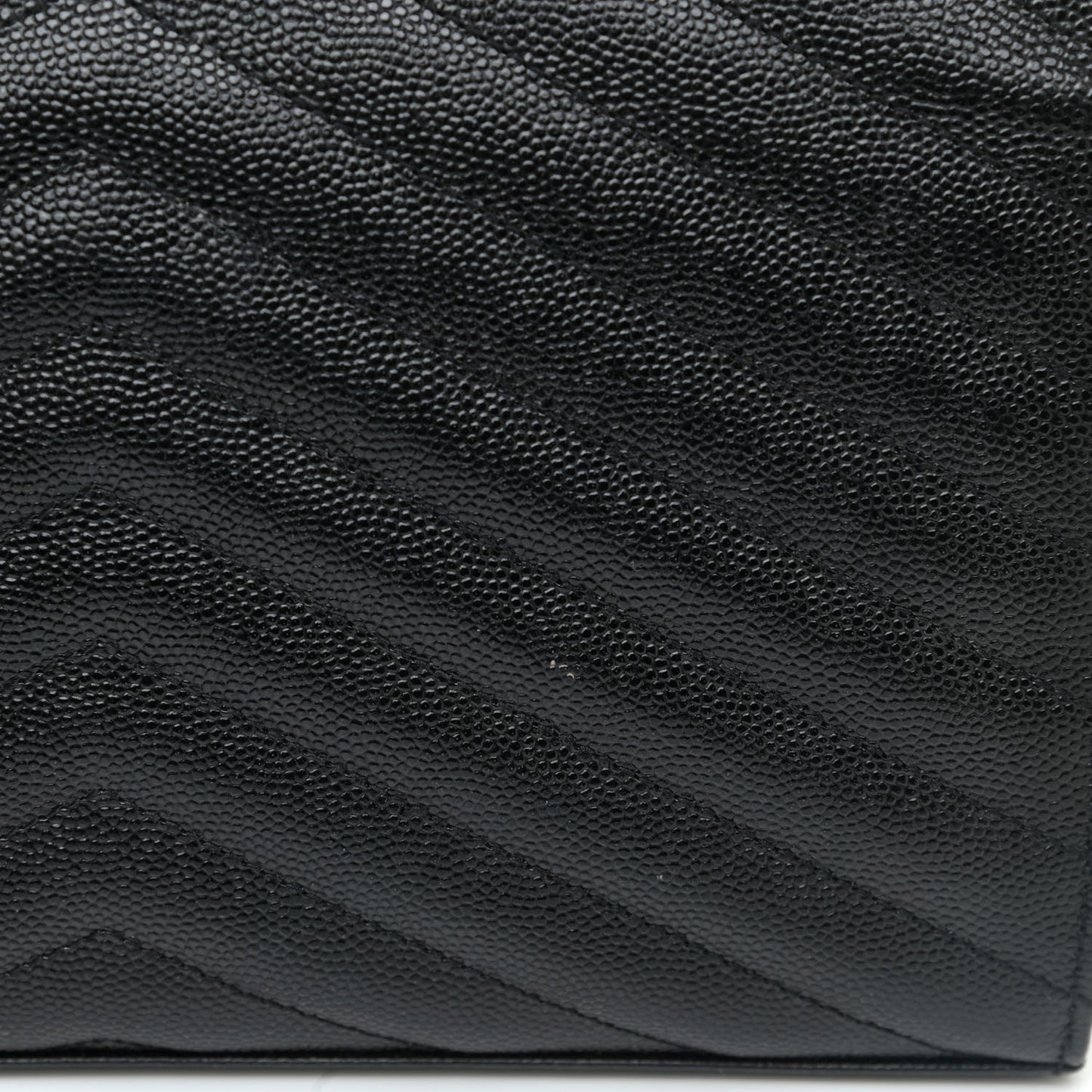 Grain De Poudre Matelasse Chevron Monogram Chain Wallet Black