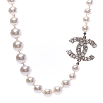Chanel Pearl CC 100th Anniversary Necklace Light Gold 1 of 7