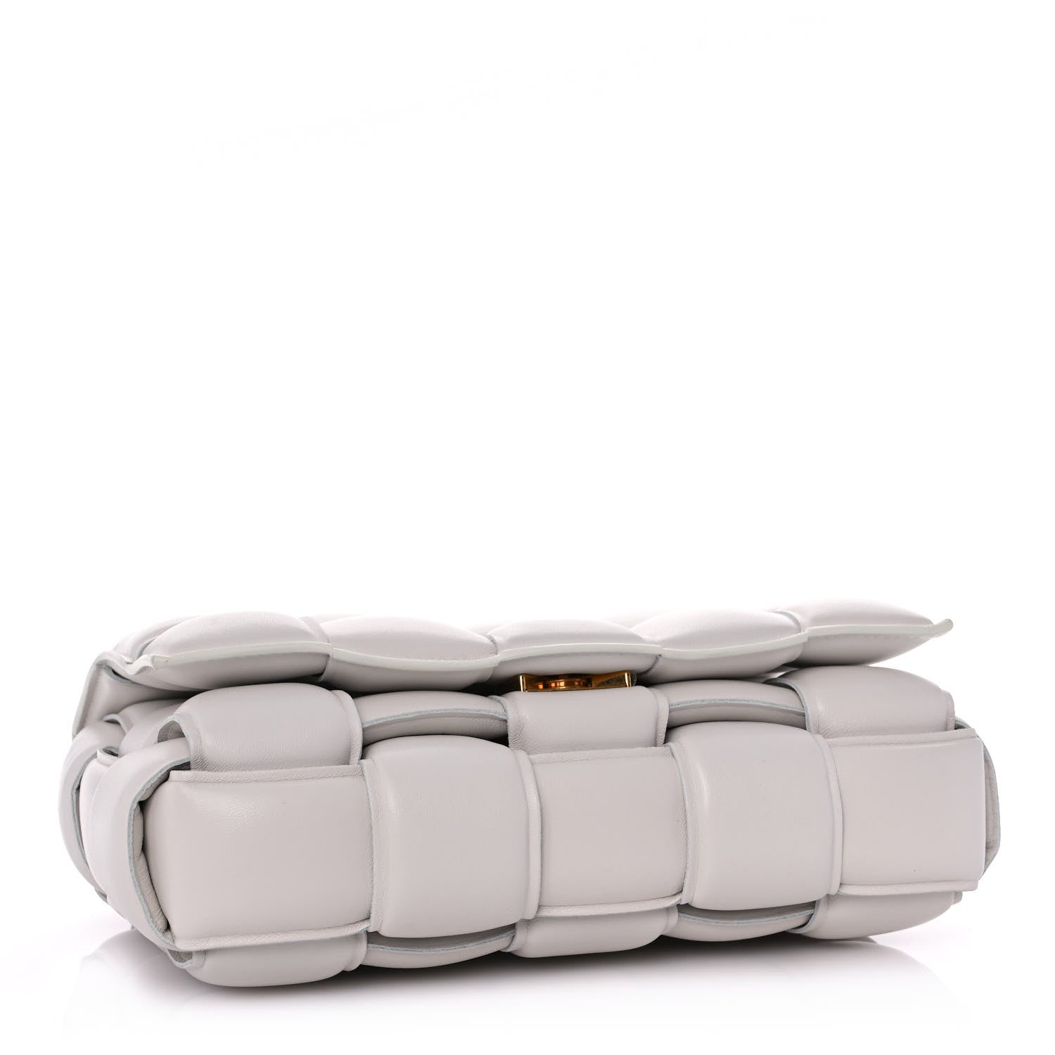 Bottega Veneta Lambskin Maxi Intreccio Padded Chain Cassette Crossbody Bag White 4 of 9