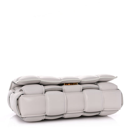 Bottega Veneta Lambskin Maxi Intreccio Padded Chain Cassette Crossbody Bag White 4 of 9