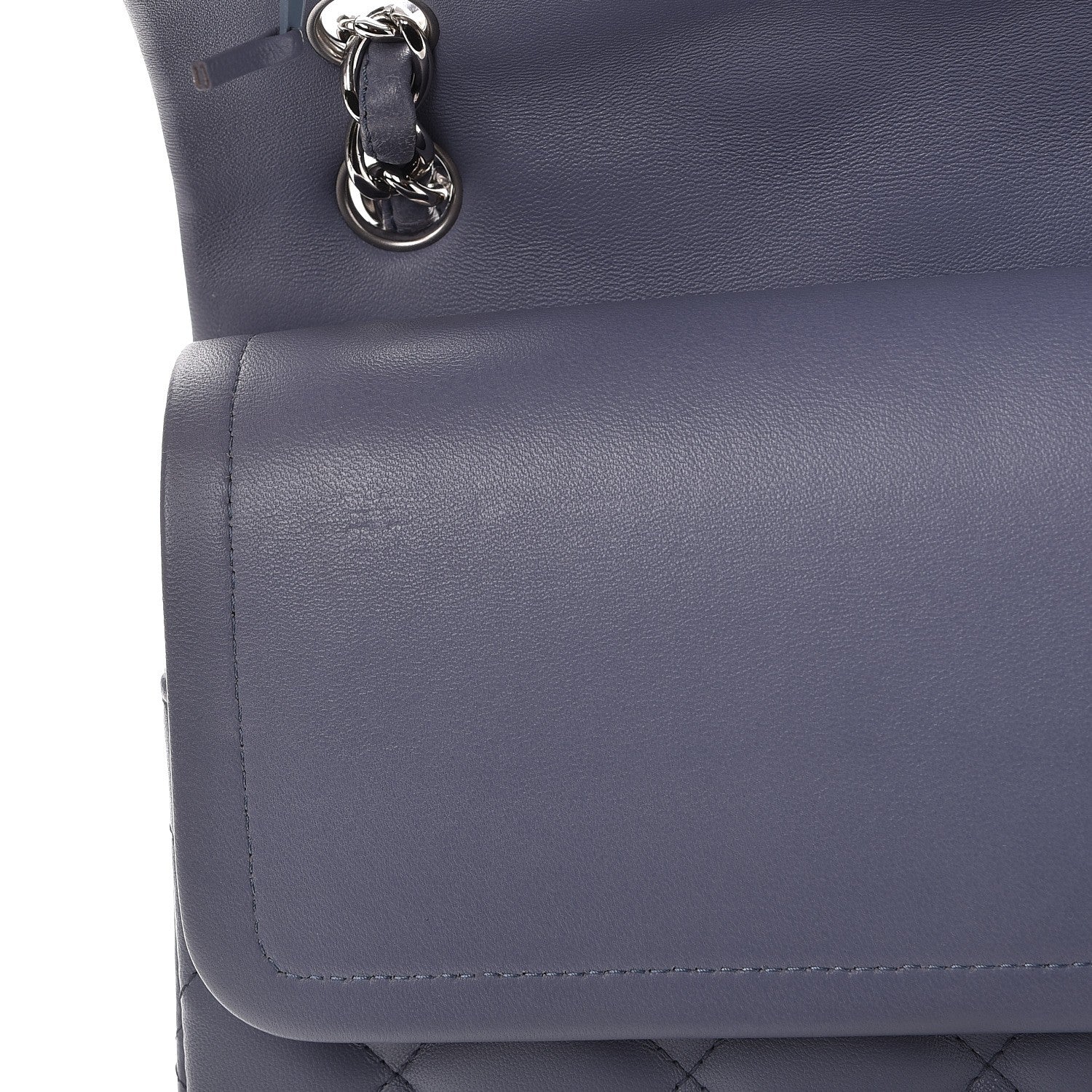 Chanel Lambskin Quilted Jumbo Double Flap Light Purple 13 of 15