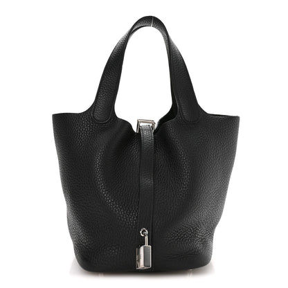 Hermes Taurillon Clemence Picotin Lock 18 PM Black 1 of 13
