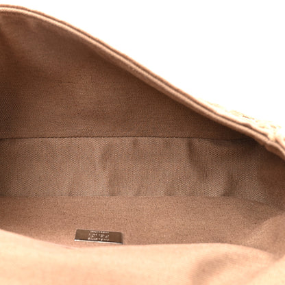Fendi Velvet Jacquard FF Crystal Baguette Cappuccino 5 of 10