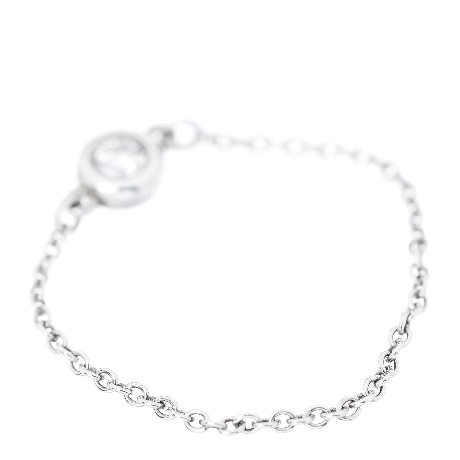 Tiffany Sterling Silver Diamond Elsa Peretti Diamonds by the Yard Ring 56 7.5 3 of 6