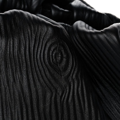 Bottega Veneta Bark Calfskin Embossed The Pouch Oversized Clutch Black 8 of 11