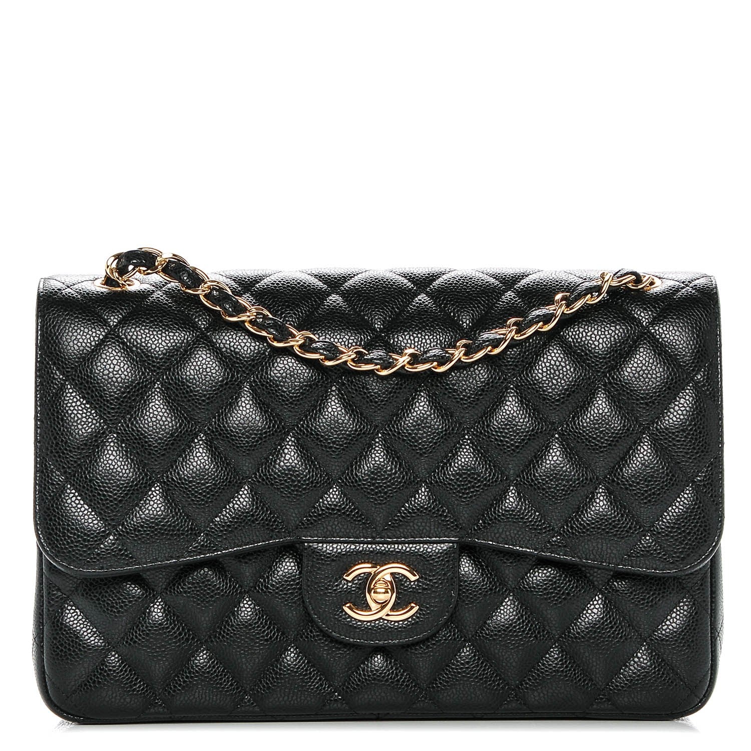 Chanel Caviar Quilted Jumbo Double Flap Black 1 of 6