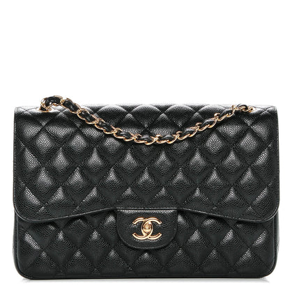 Chanel Caviar Quilted Jumbo Double Flap Black 1 of 6