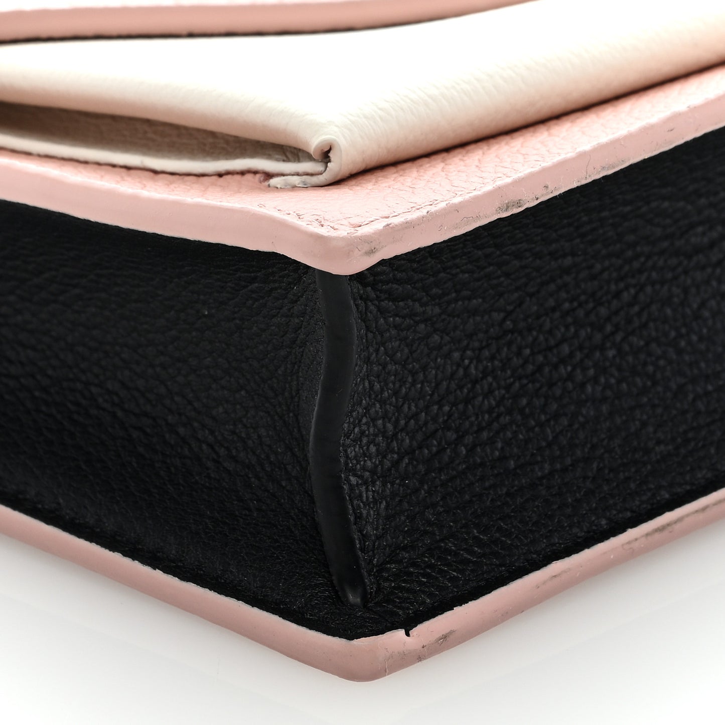 Calfskin My Lockme Chain Pochette Rose Ballet White